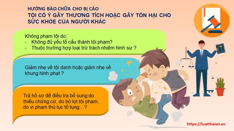 Luật sư bào chữa tội cố ý gây thương tích với 3 phương án là gì?