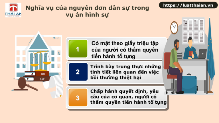 Nguyên đơn dân sự là ai? Họ có quyền và nghĩa vụ gì ?