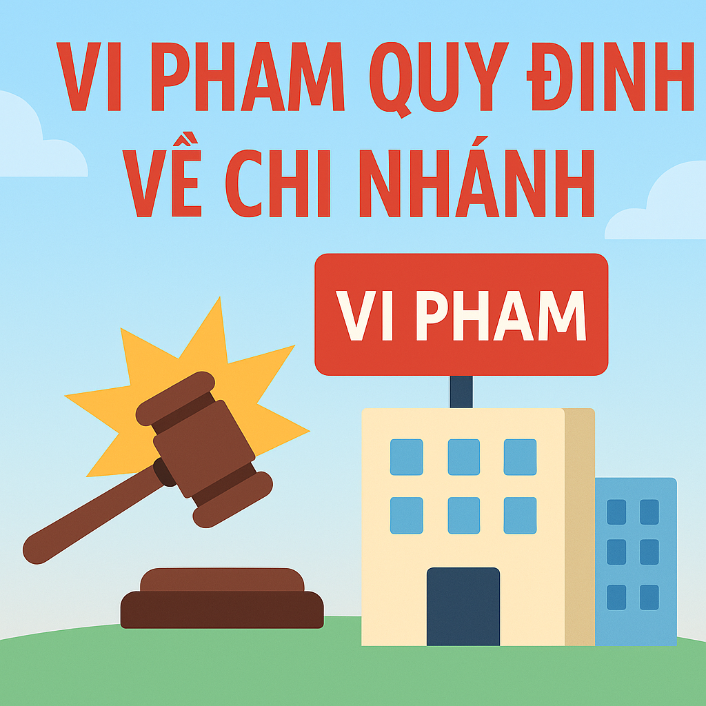 phạt vi phạm quy định về chi nhánh